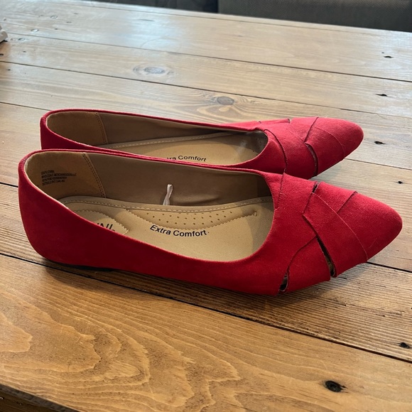 Women’s Massini red pointed toe flats size 10 - Picture 4 of 6